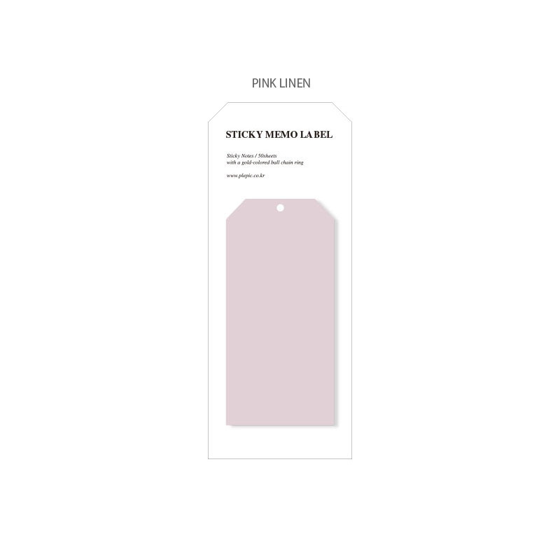 Pink linen - Plepic Collector Label Sticky Memo Notepads Pink linen - Plepic Collector Label Sticky Memo Notepads