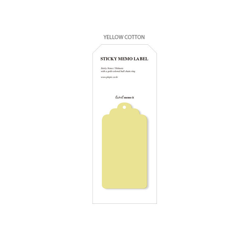 Yellow cotton - Plepic Collector Label Sticky Memo Notepads Yellow cotton - Plepic Collector Label Sticky Memo Notepads