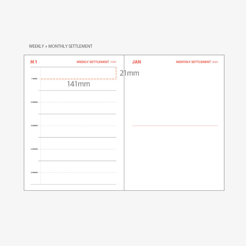 Weekly + Monthly Settlement - 2024 Workers Twin Wire Dated Weekly Planner Diary