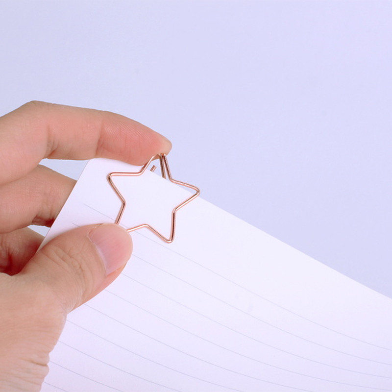 usage example of Appree Rose Gold Star Metal Clip Pack