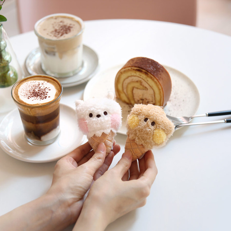 Usage example of BT21 Minini Shooky Ice Cream Plush Keyring Keyclip