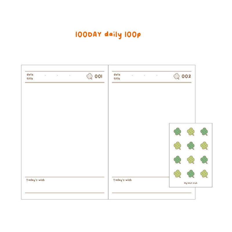 100 day daily plan - O-Check Best Wish 100 Days Dateless Daily Planner 