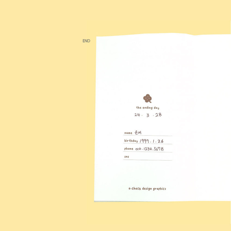 end - O-Check Best Wish 100 Days Dateless Daily Planner 