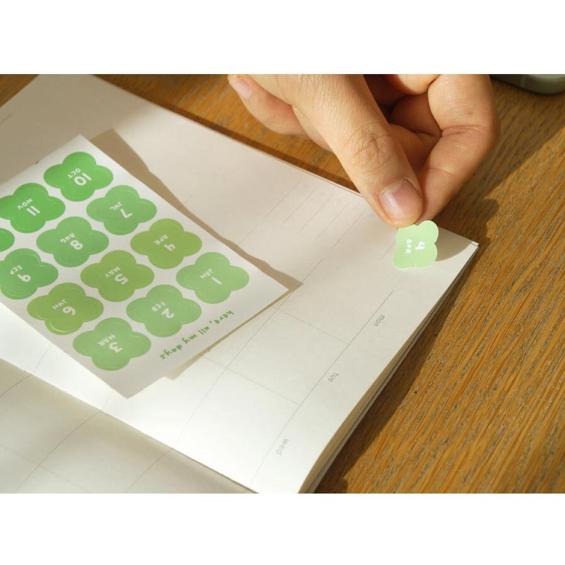 comes with clover sticker - O-Check Here All My Days Dateless Weekly Diary Planner 