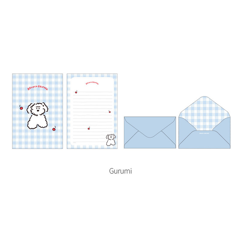 Gurumi - Brunch Brother Letter Paper and Envelope Set