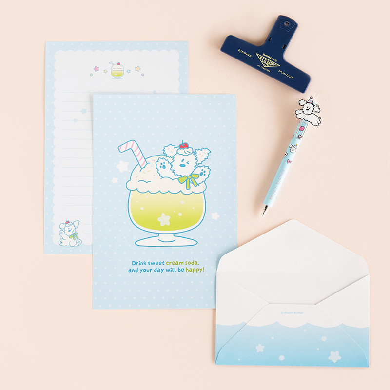 Strawberry Mogry - Romane Brunch Brother Letter And Envelope Set
