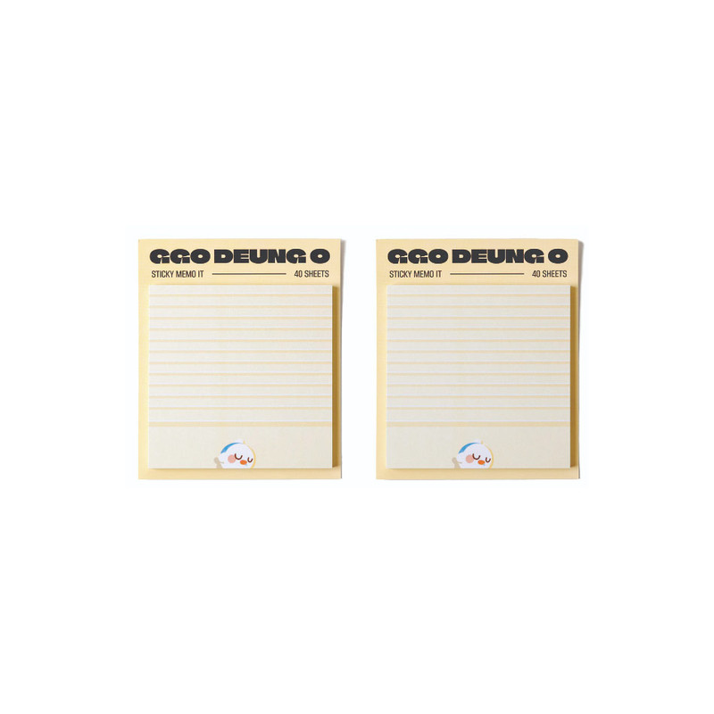 DESIGN IVY Sound Sleep Ggo Deung O Sticky Lined Memo Notepad DESIGN IVY Sound Sleep Ggo Deung O Sticky Lined Memo Notepad
