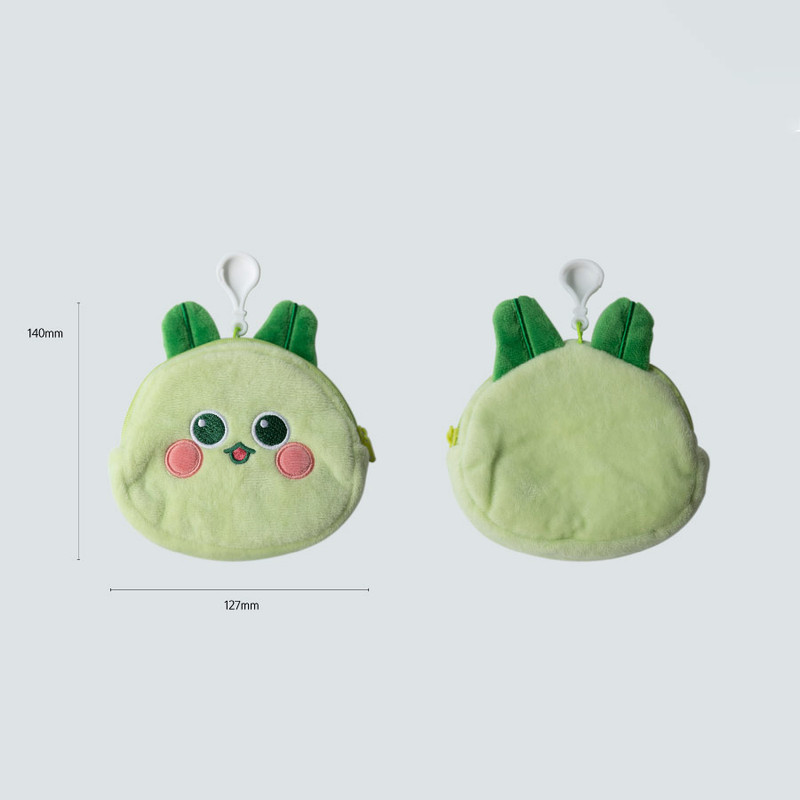 Size of Mandaggo Fluffy Small Zipper Pouch Size of Mandaggo Fluffy Small Zipper Pouch