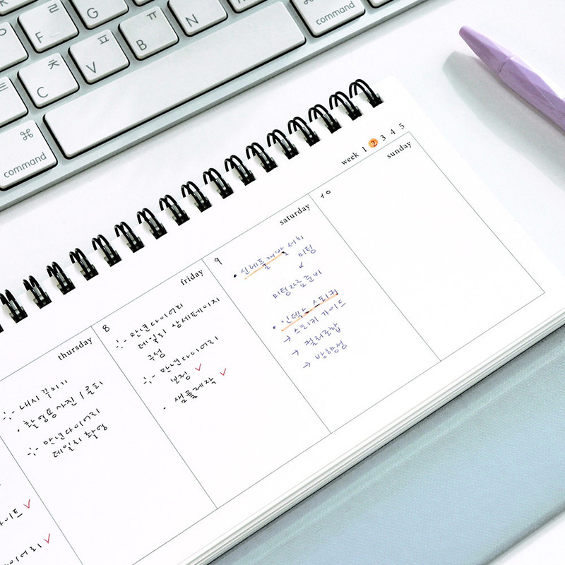 usage example - O-Check Plan My Own Day Undated Weekly Desk Planner usage example - O-Check Plan My Own Day Undated Weekly Desk Planner