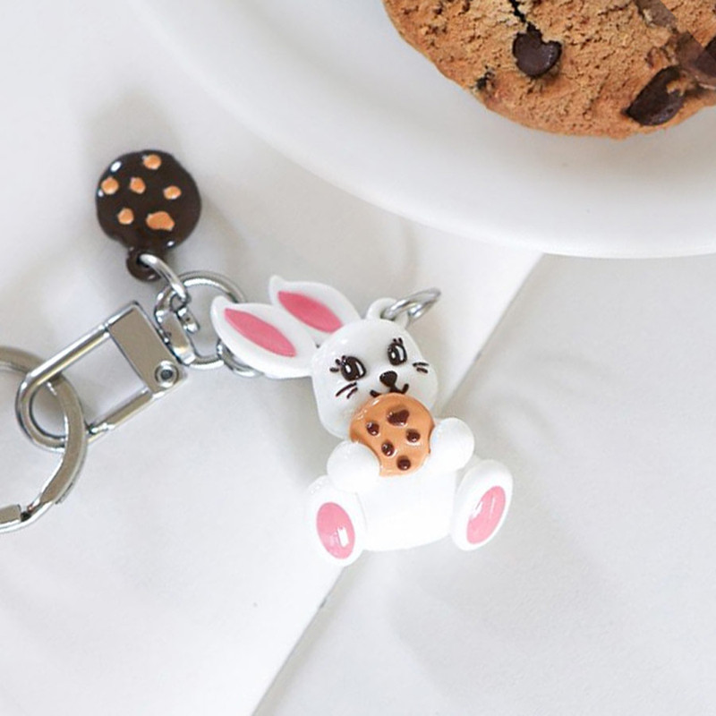 Dailylike Cookie Bunny Daily Keyring Keychain Dailylike Cookie Bunny Daily Keyring Keychain