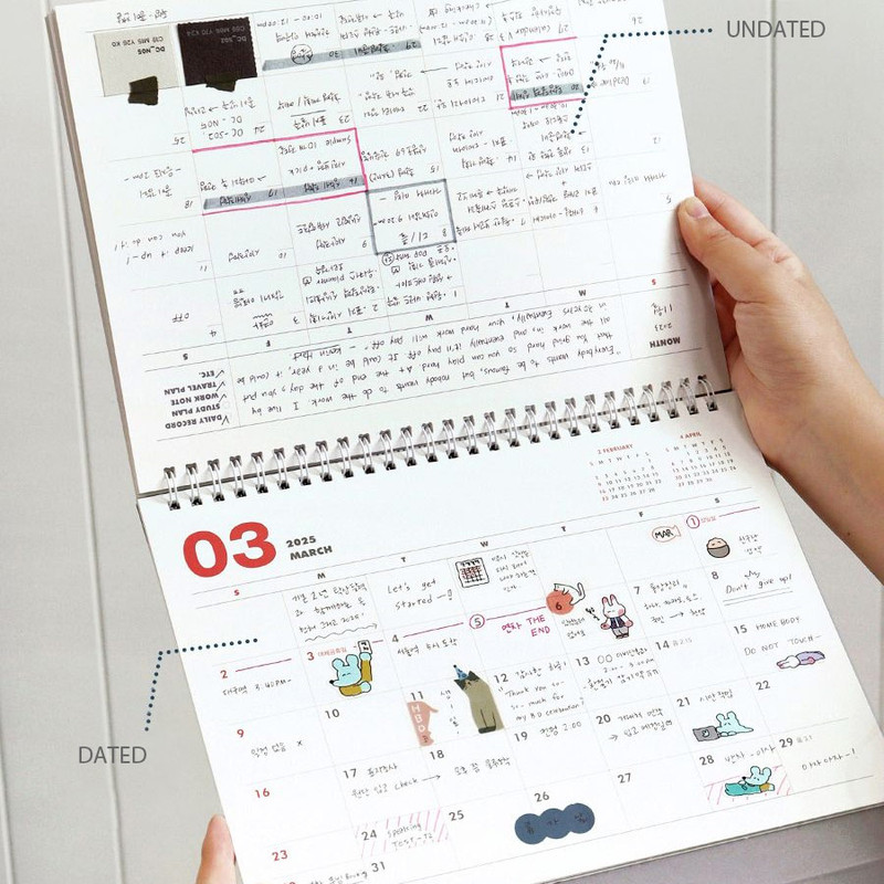 usage example of Indigo 2024-2025 Two Years Standing Monthly Desk Calendar