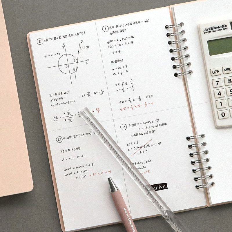 ICONIC Compact Math Exercise A5 Wire-Bound Notebook