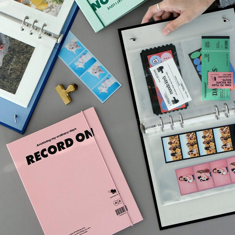 ICONIC Record On A5 Hardcover 6-Ring Binder Cover