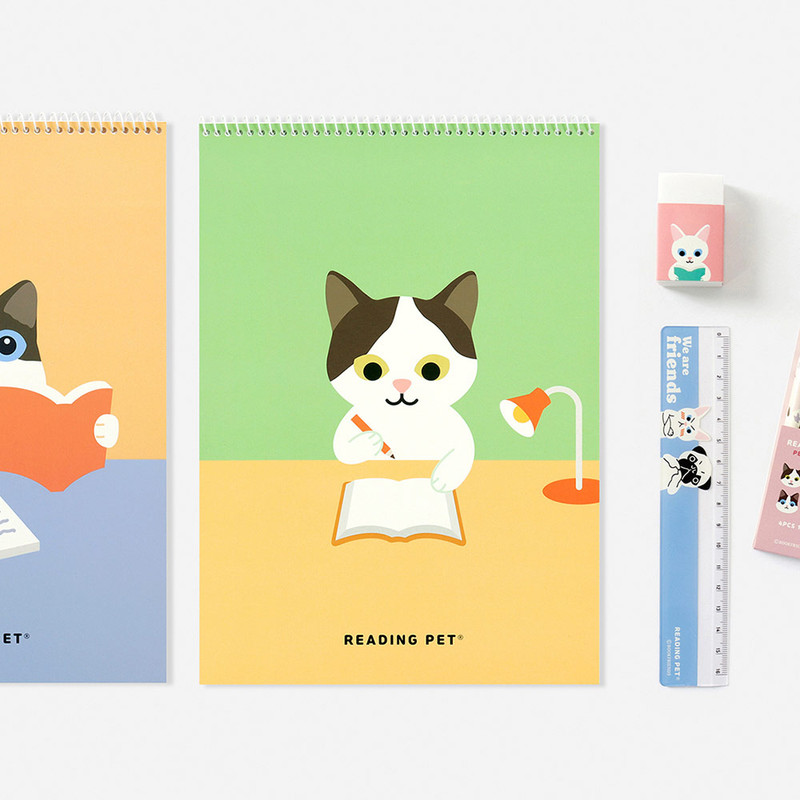 Bookfriends Reading Pet B5 Wire bound Drawing Blank Notebook Bookfriends Reading Pet B5 Wire bound Drawing Blank Notebook