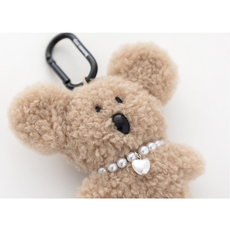 Sturdy carabiner - ROMANE Brunch Brother Plush Boucle Keyring Sturdy carabiner - ROMANE Brunch Brother Plush Boucle Keyring