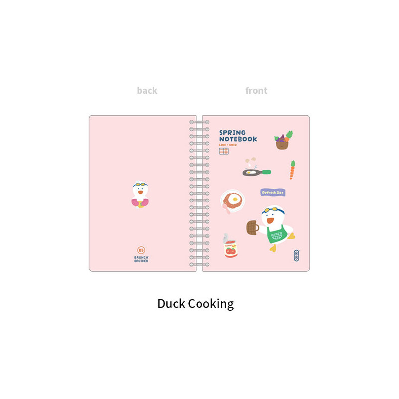 duck cooking - ROMANE Brunch Brother B5 PP Cover Lined Grid Notebook duck cooking - ROMANE Brunch Brother B5 PP Cover Lined Grid Notebook