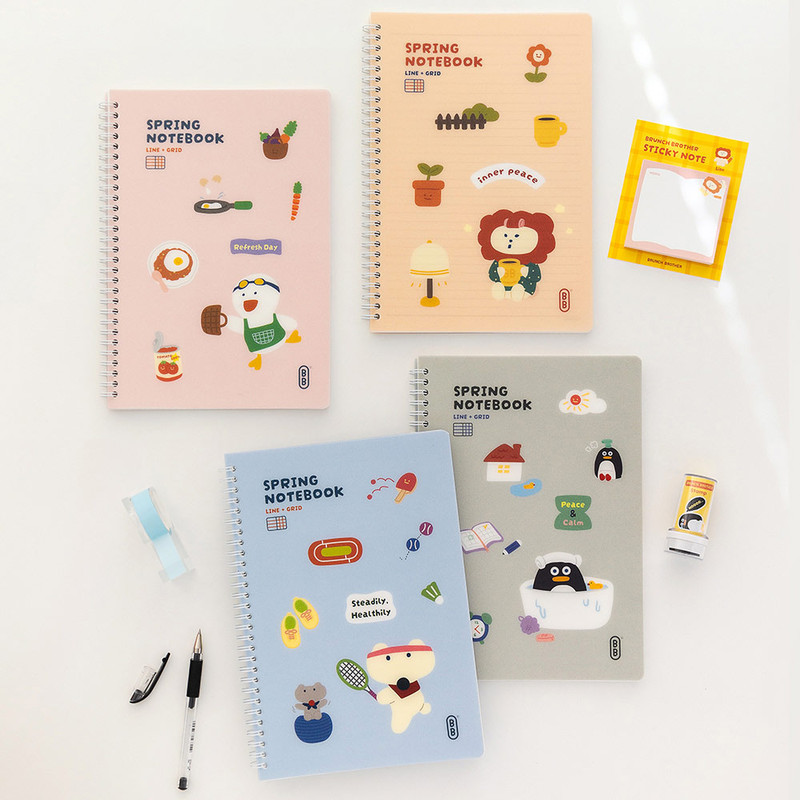 ROMANE Brunch Brother B5 PP Cover Lined Grid Notebook ROMANE Brunch Brother B5 PP Cover Lined Grid Notebook