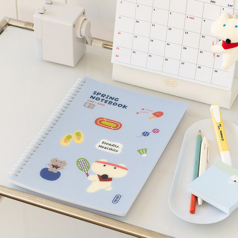 ROMANE Brunch Brother B5 PP Cover Lined Grid Notebook ROMANE Brunch Brother B5 PP Cover Lined Grid Notebook