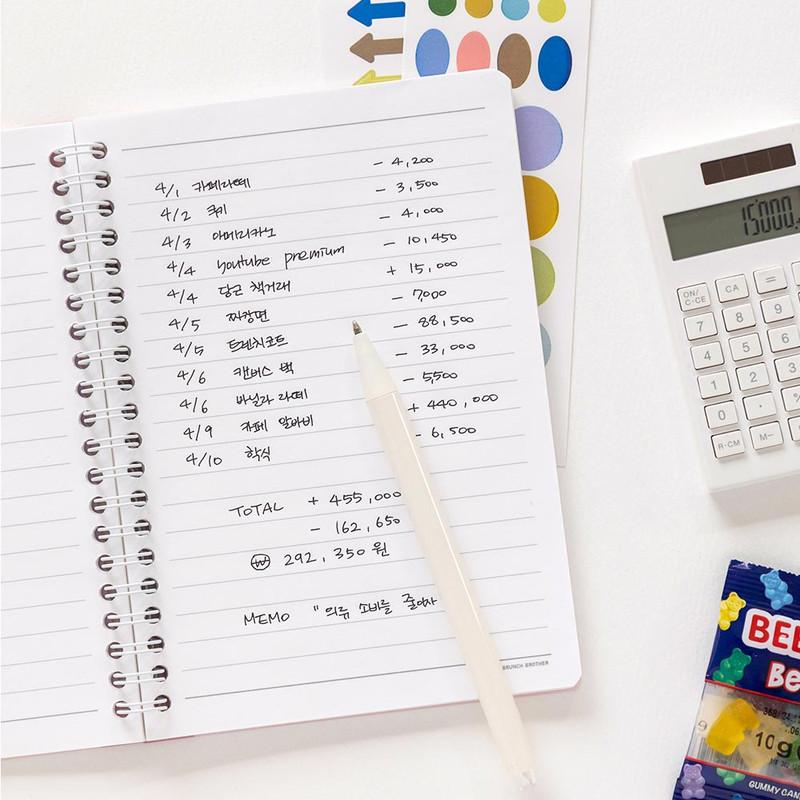 usage example of ROMANE Brunch Brother B6 PP Cover Lined Blank Notebook usage example of ROMANE Brunch Brother B6 PP Cover Lined Blank Notebook