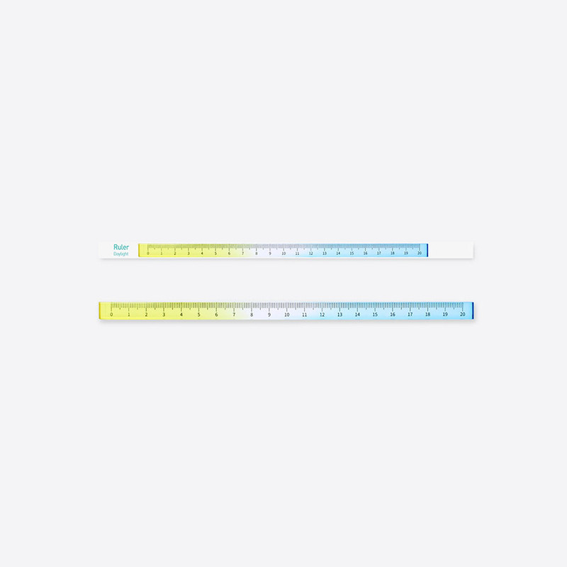 APPREE Daylight Gradation Blue-Yellow 20cm Ruler APPREE Daylight Gradation Blue-Yellow 20cm Ruler