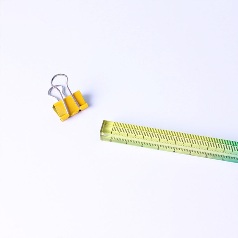 Non-sharp rectangular shape - APPREE Daylight Gradation Blue-Yellow 20cm Ruler Non-sharp rectangular shape - APPREE Daylight Gradation Blue-Yellow 20cm Ruler
