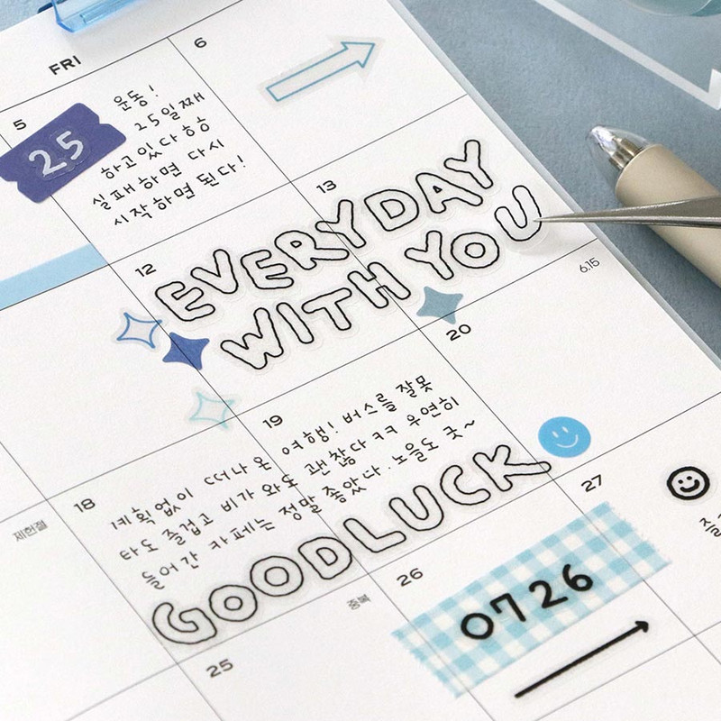 ICONIC Fluffy Alphabet Number Clear Sticker Pack ICONIC Fluffy Alphabet Number Clear Sticker Pack