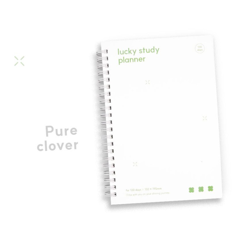 Pure Clover - Dash and Dot Lucky 100days Dateless Daily Study Planner