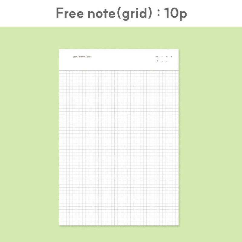 Grid Note - Dash and Dot Lucky 100days Dateless Daily Study Planner