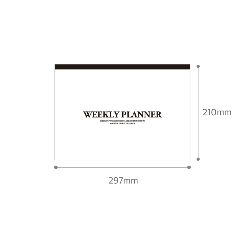 size - O-CHECK A4 Dateless Weekly Desk Planner Pad size - O-CHECK A4 Dateless Weekly Desk Planner Pad