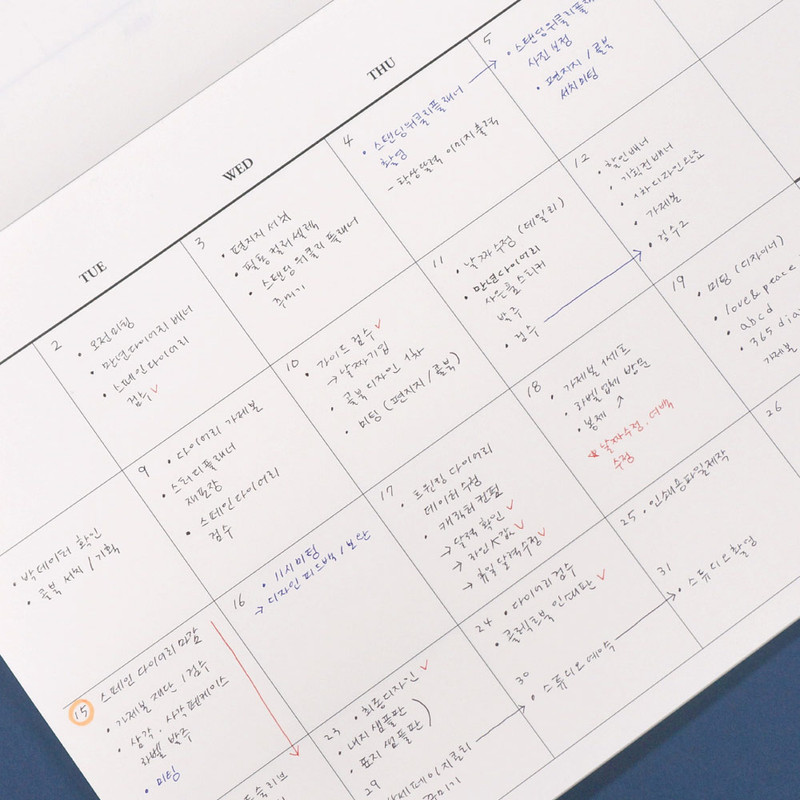usage example of O-CHECK A4 Dateless Weekly Desk Planner Pad usage example of O-CHECK A4 Dateless Weekly Desk Planner Pad