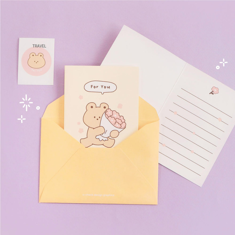 for you - O-CHECK Warm-hearted Small Card Envelope Set for you - O-CHECK Warm-hearted Small Card Envelope Set