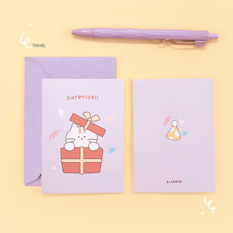 surprise - O-CHECK Warm-hearted Small Card Envelope Set surprise - O-CHECK Warm-hearted Small Card Envelope Set
