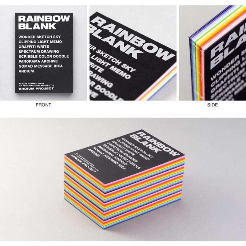 Ardium Rainbow Hardcover Dateless Monthly Planner Notebook