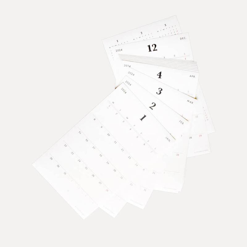 SOSOMOONGOO 2024 Digging Large Dated Monthly Planner Sticker Pack