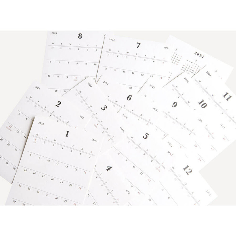 SOSOMOONGOO 2024 Digging Large Dated Monthly Planner Sticker Pack