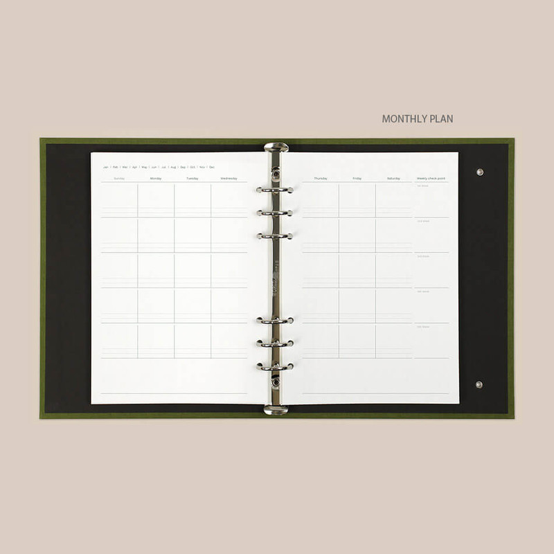 Monthly plan - Attitude 6-ring A5 Undated Weekly Planner Monthly plan - Attitude 6-ring A5 Undated Weekly Planner
