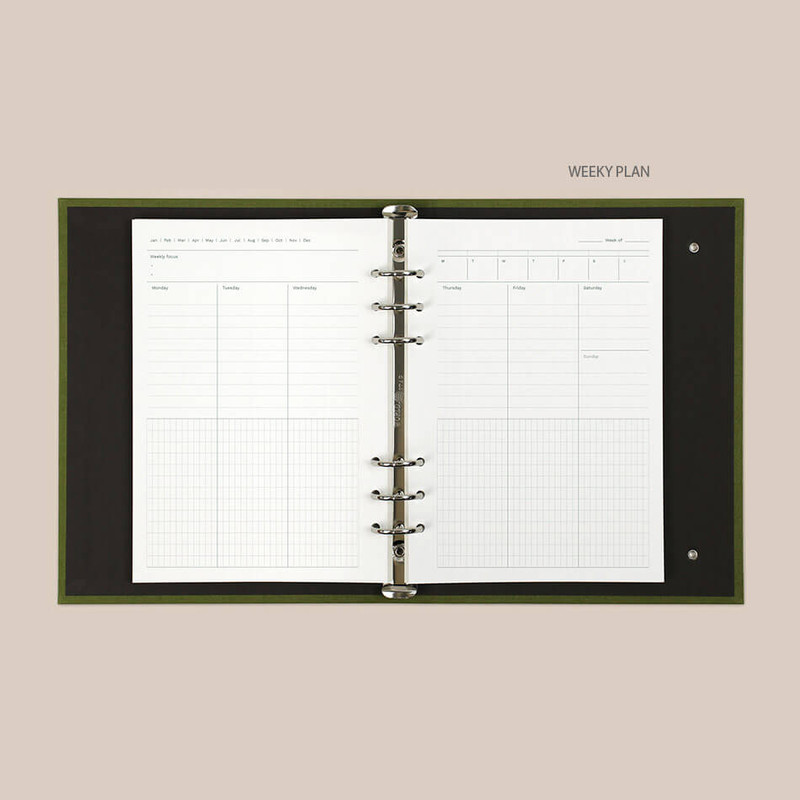 Weekly plan - Attitude 6-ring A5 Undated Weekly Planner Weekly plan - Attitude 6-ring A5 Undated Weekly Planner