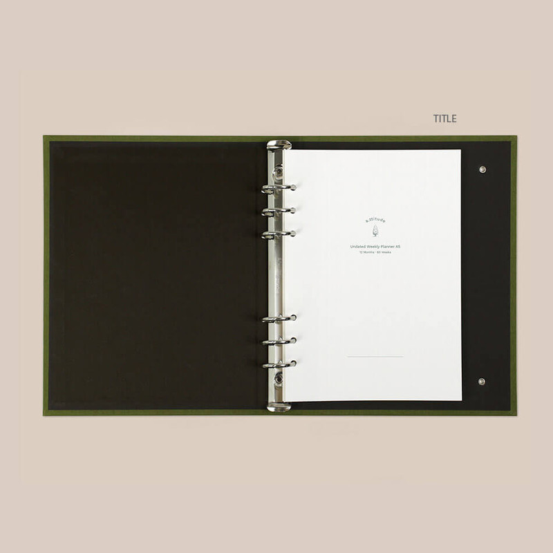 Title - Attitude 6-ring A5 Undated Weekly Planner Title - Attitude 6-ring A5 Undated Weekly Planner