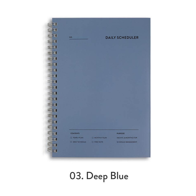 03 deep blue - Dash And Dot 146 Days A5 Undated Daily Planner Scheduler