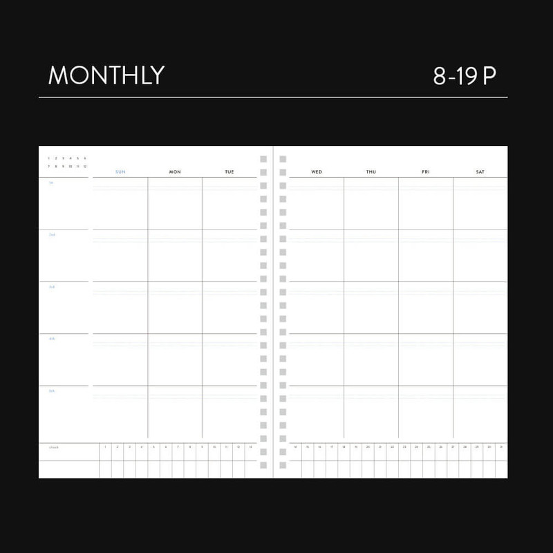 monthly plan - Dash And Dot 146 Days A5 Undated Daily Planner Scheduler