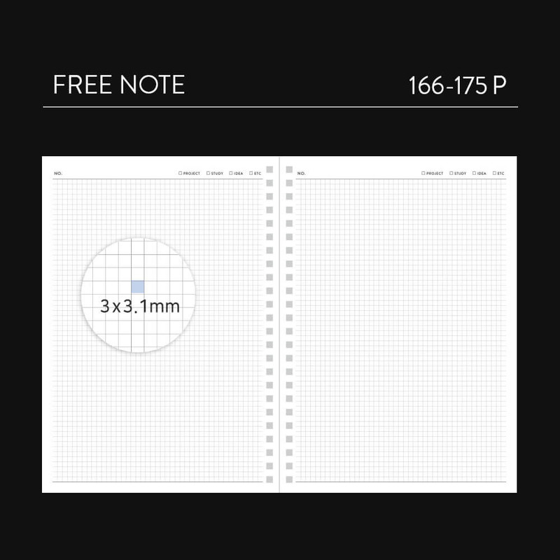 free note - Dash And Dot 146 Days A5 Undated Daily Planner Scheduler