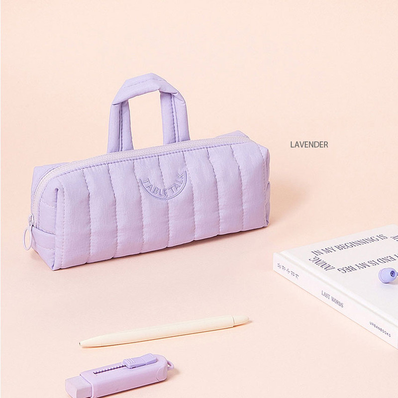 lavender - Antenna Shop Table Talk Padding Zipper Pen Pouch