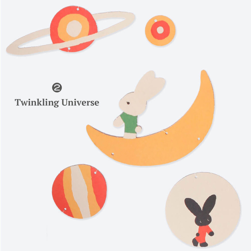 Twinkling universe - Sojak6 Journey Of The Two Bunnies Paper Mobile Twinkling universe - Sojak6 Journey Of The Two Bunnies Paper Mobile