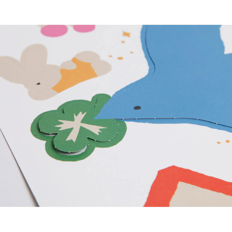 Detail of Sojak6 Journey Of The Two Bunnies Paper Mobile Detail of Sojak6 Journey Of The Two Bunnies Paper Mobile