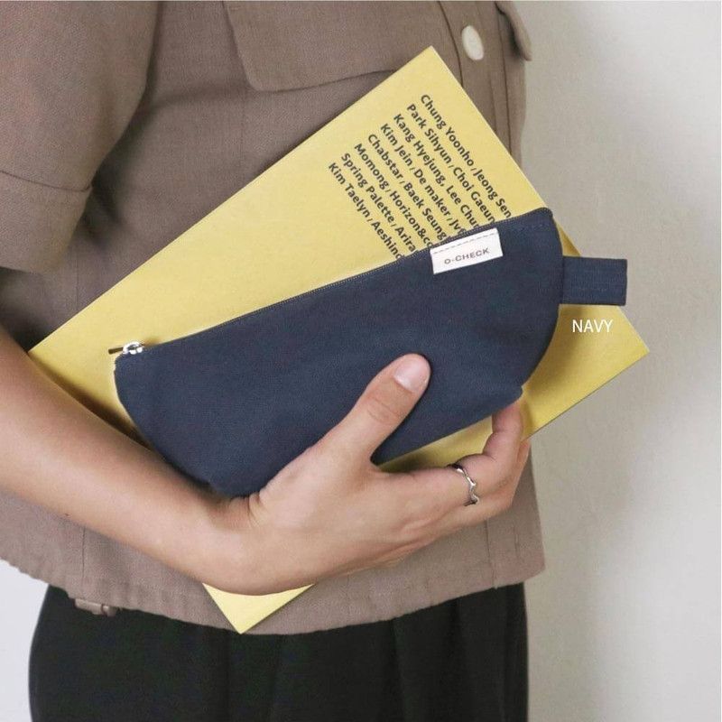 Navy - Canvas Standard Zipper Pencil Case V2 Navy - Canvas Standard Zipper Pencil Case V2
