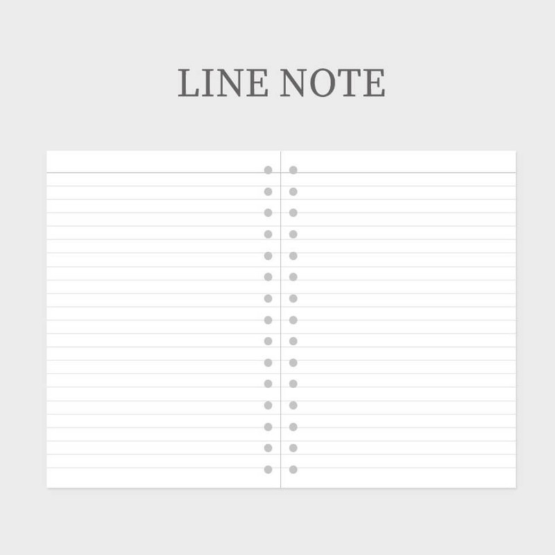 line note - Indigo Storage 6-months Undated Weekly Diary