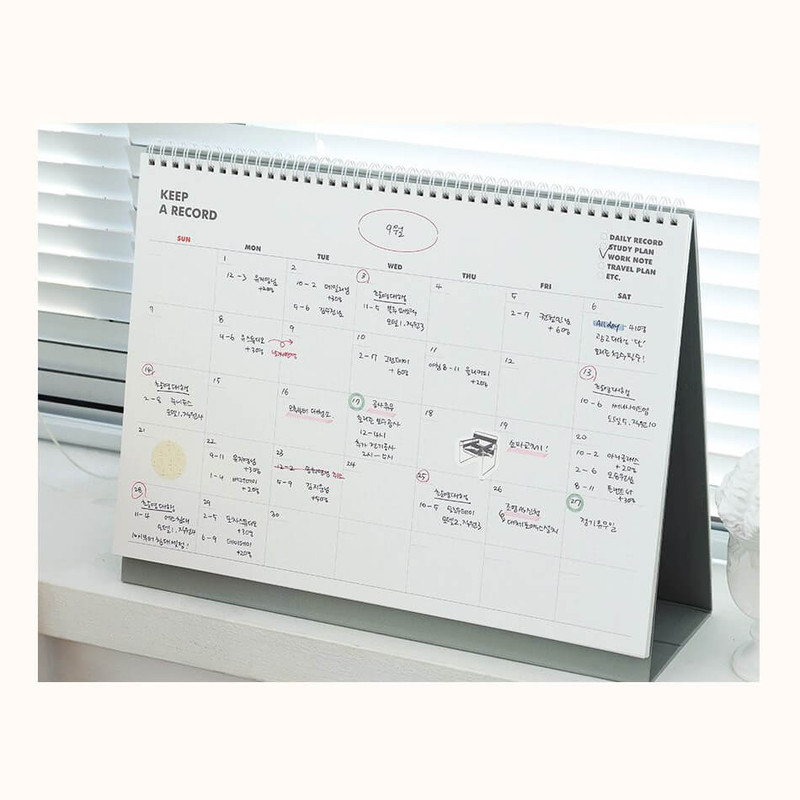 back undated calendar - Indigo 2024-2025 Two Years B4 Standing Monthly Desk Calendar