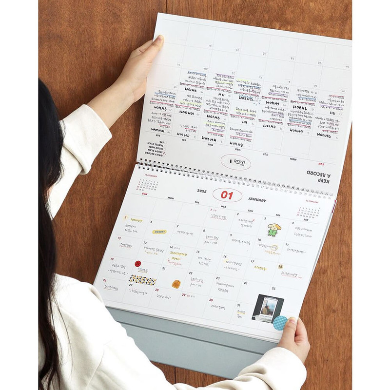 calendar pages - Indigo 2024-2025 Two Years B4 Standing Monthly Desk Calendar