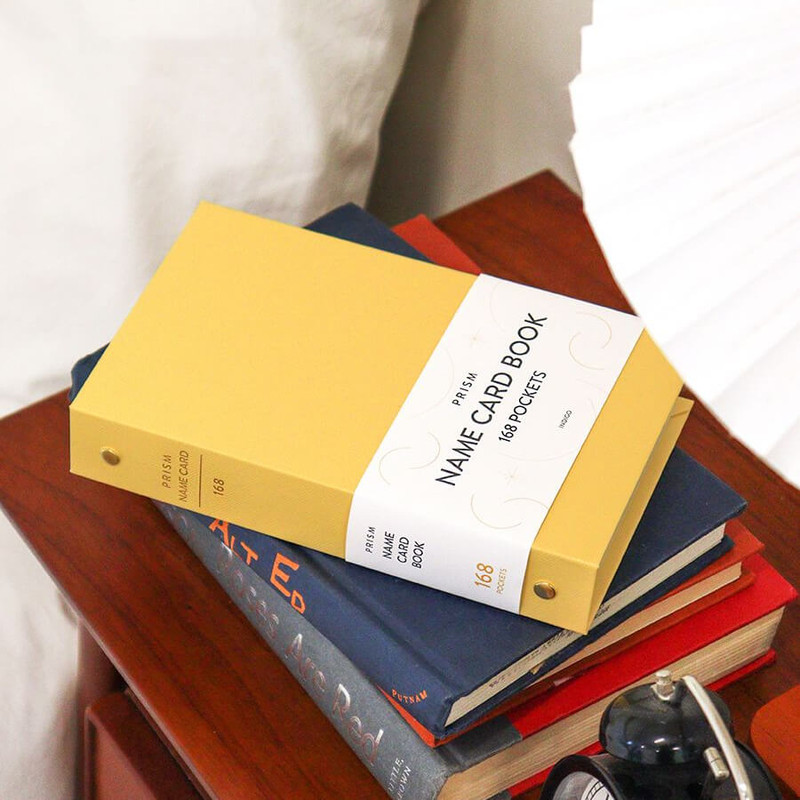 milky yellow - Indigo Prism Business Card Book 168 pockets