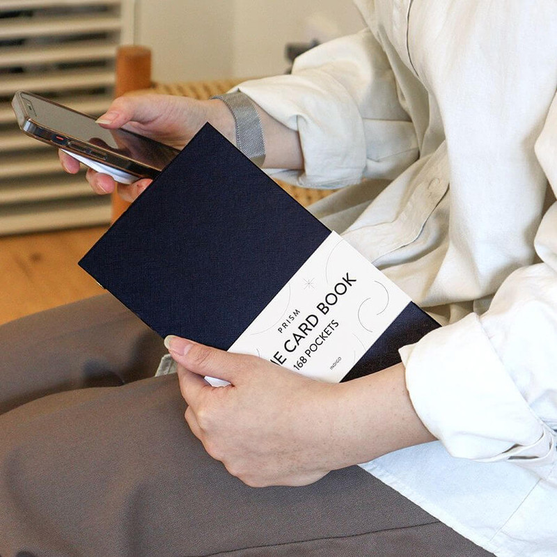 deep navy - Indigo Prism Business Card Book 168 pockets